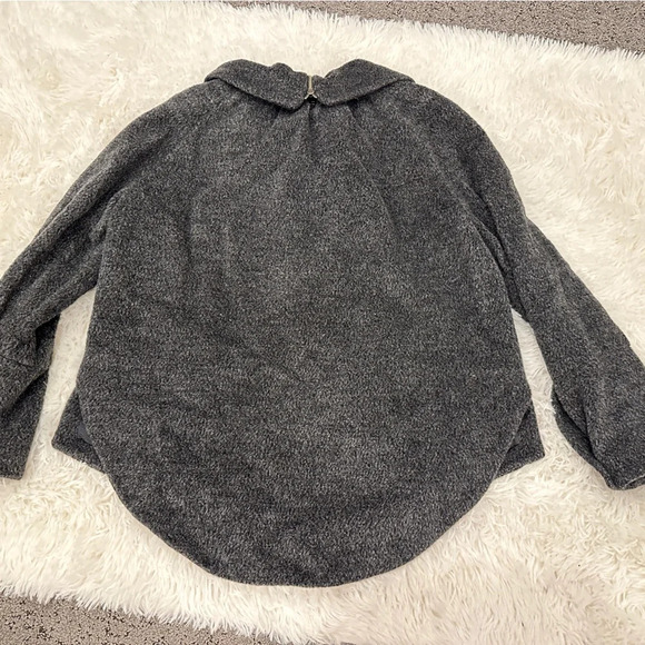 TAHARI Charcoal Wool Blend Asymmetrical women’s Coat Jacket Size:M - Picture 2 of 5